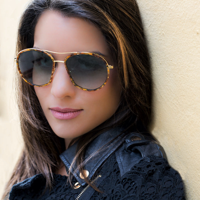 Occhiali da Sole uomo donna dp69 DPS064-56 in metallo e acetato forma rotonda