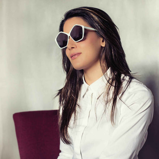 Occhiali da Sole donna dp69 in acciaio DPS099-01 forma pentagonale