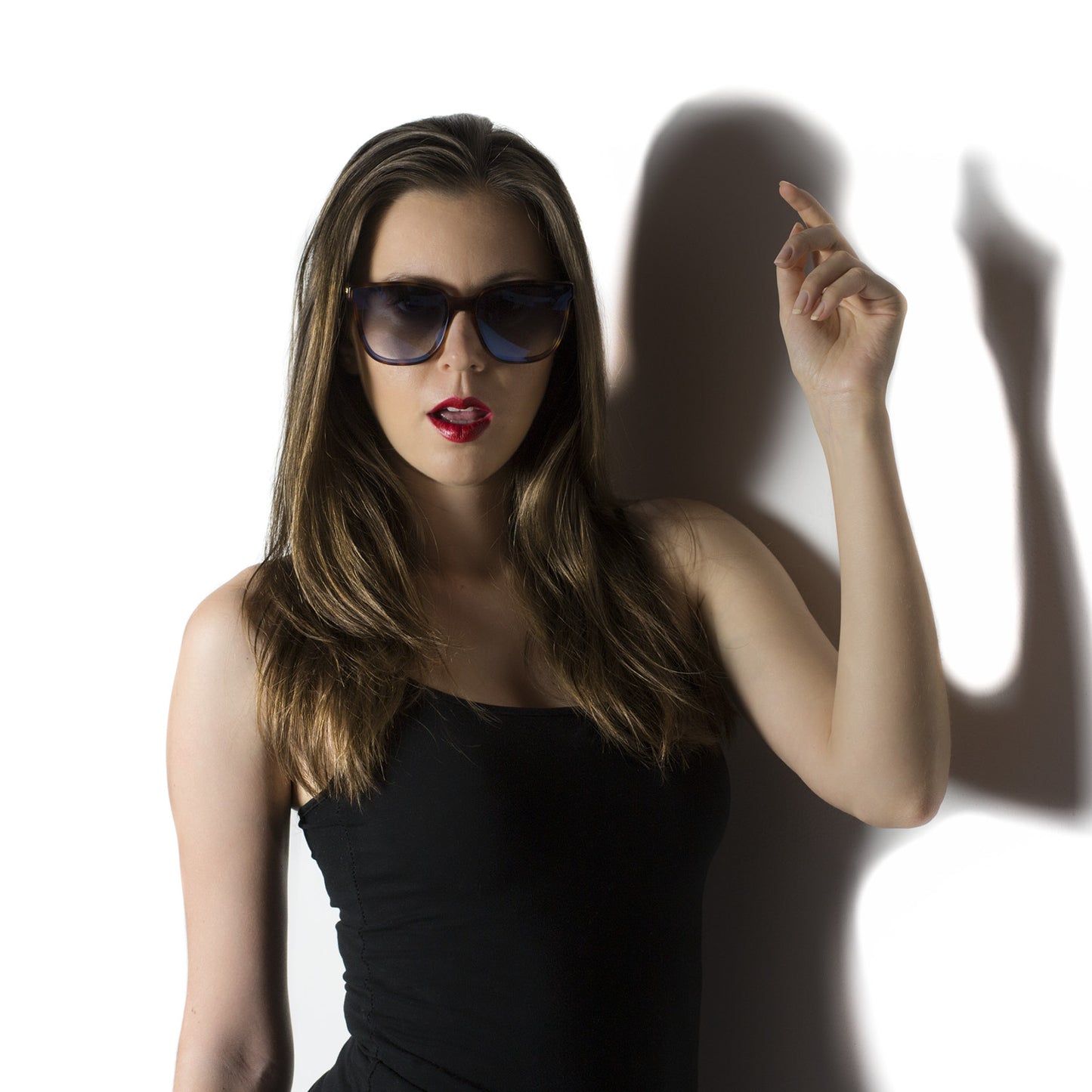 Gafas de sol de mujer rectangulares dp69 DPS109-03 carey de acetato