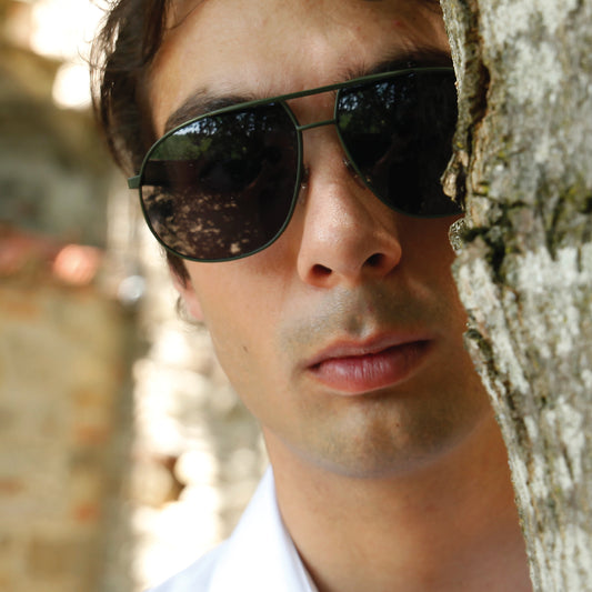 Occhiali da Sole uomo dp69 forma aviatore in metallo DPS150-03