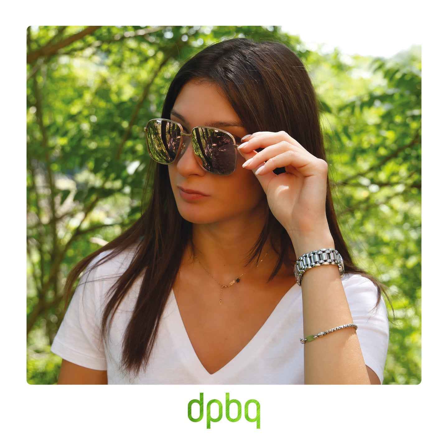 Occhiali da Sole uomo donna dp69 in metallo rettangolari DPS151-02