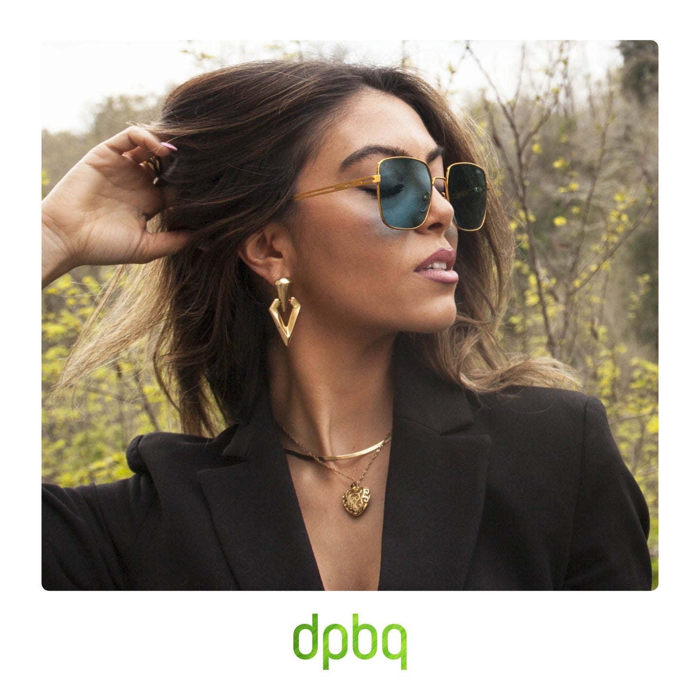 Gafas de sol de mujer dp69 cuadradas de metal DPS129-06