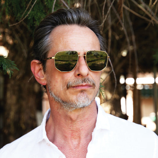 Occhiali da Sole uomo dp69 rettangolari in metallo DPS153-02