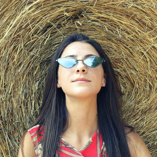 Occhiali da Sole donna dp69 triangolari in metallo DPS117-04