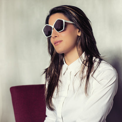 Gafas de sol mujer dp69 en acero DPS099-05 forma pentagonal