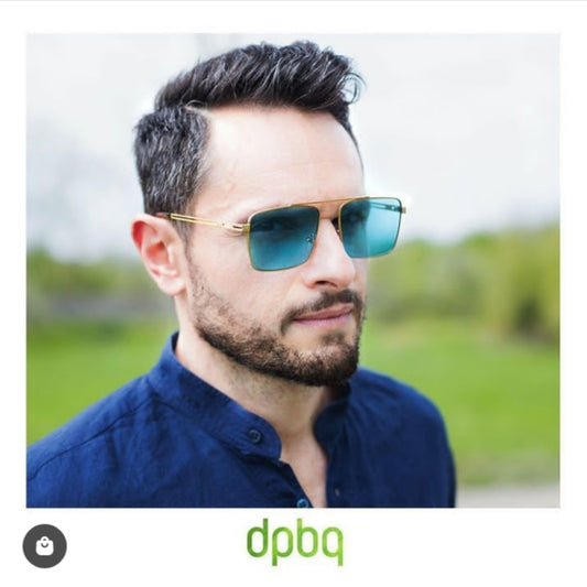 Men's dp69 rectangular metal sunglasses DPS112-04