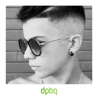 Gafas de sol para hombre y mujer dp69 DPS064-52S en metal y acetato forma redonda