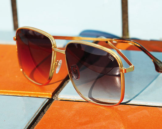 Gafas de sol rectangulares de metal dp69 para hombre y mujer DPS151-02