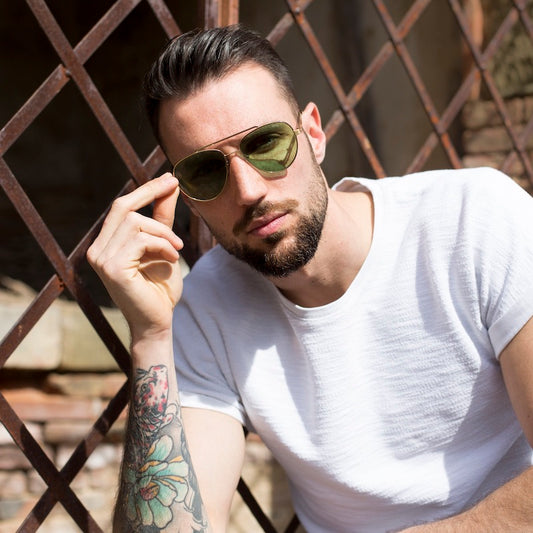 Gafas de sol de aviador de hombre dp69 en metal DPS131-08