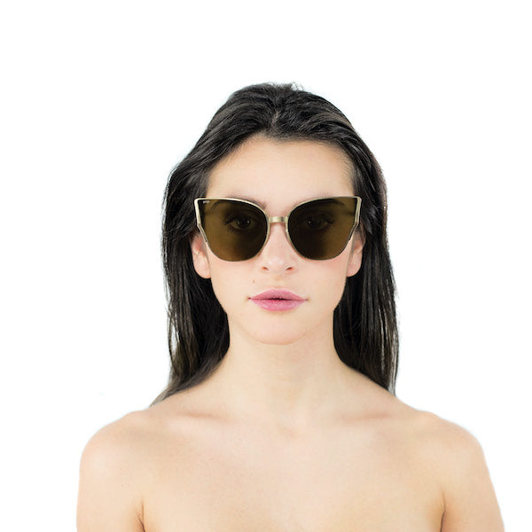 Gafas de sol mujer dp69 en acero DPS071-01 forma mariposa