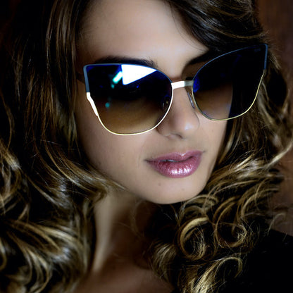 Woman sunglasses dp69 in steel DPS071-08 butterfly shape
