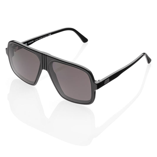 Occhiali da Sole uomo rettangolari dp69 neri con lenti scure  in bio acetato  DPS149-01 dp69 Eyewear